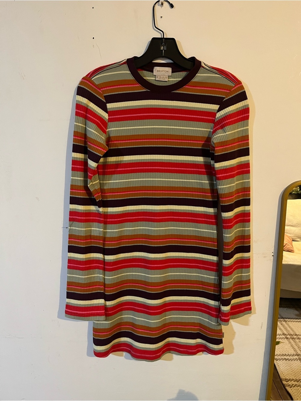 Brixton Multicolor Striped Long Sleeve Knit Dress